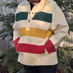 Vintage Wool Hudson Bay Blanket Coat